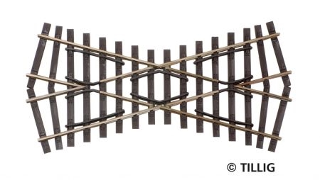 Tillig 85160 Kryds, 15 grader, længde 228 mm