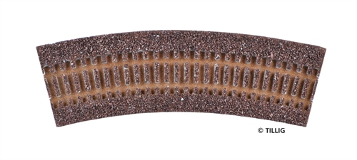  Tillig 86502 Track bedding elite dark (brown) - for curved track