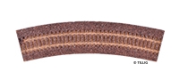Tillig 86504 Track bedding elite dark (brown) - for curved track R31/30°