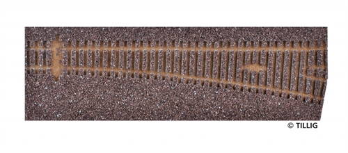 Tillig 86515 Track bedding elite dark (brown) - for right points 12°