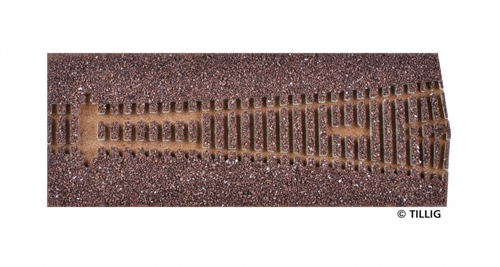 Tillig 86525 Track bedding elite dark (brown) - for Y-points 15°