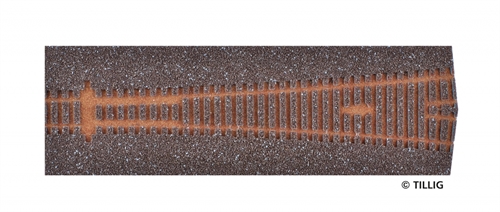 Tillig 86526 Track bedding elite dark (brown) - for Y-points 12°