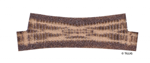  tillig 86531 Track bedding elite dark (brown) - for single sliding points