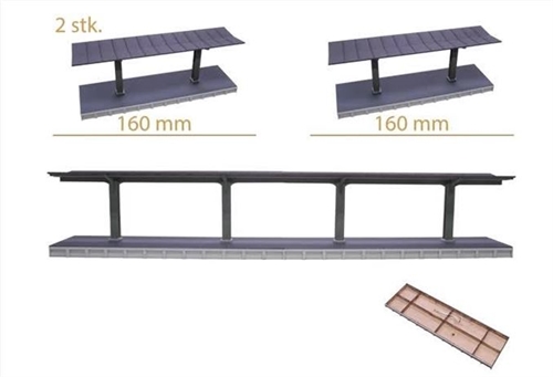 Hobbytrade 87505 Covered Platforms, 2 pcs, H0