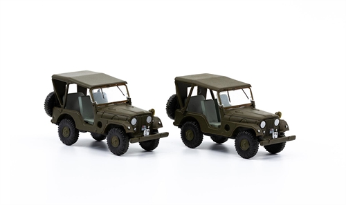 Faller 885105 Set of 2 Willy's Army Jeep M38A1, H0