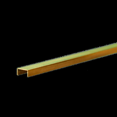 K&S Metal 9887 Brass U-Profile 6.35mm x 3.17mm x 300mm 1 pc.