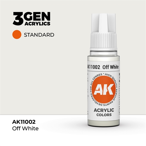 AK11002 Akryl maling, 17 ml, offwhite - standard