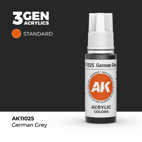 AK11025 Akryl maling, 17 ml, german grey - standard