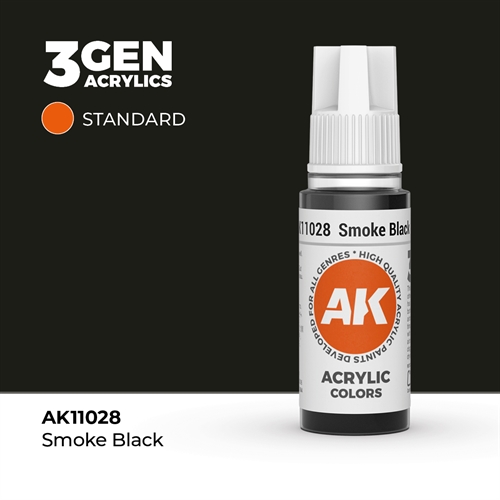 AK11028 Akryl maling, 17 ml, smoke black - standard