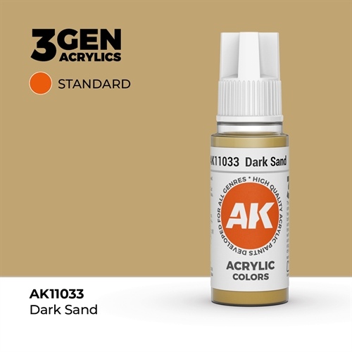 AK11033 Akryl maling, 17 ml, dark sand - standard