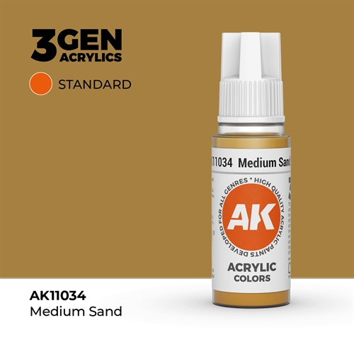 AK11034 Akryl maling, 17 ml, medium sand - standard