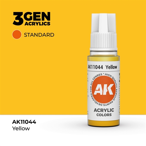 AK11044 Akryl maling, 17 ml, yellow - standard