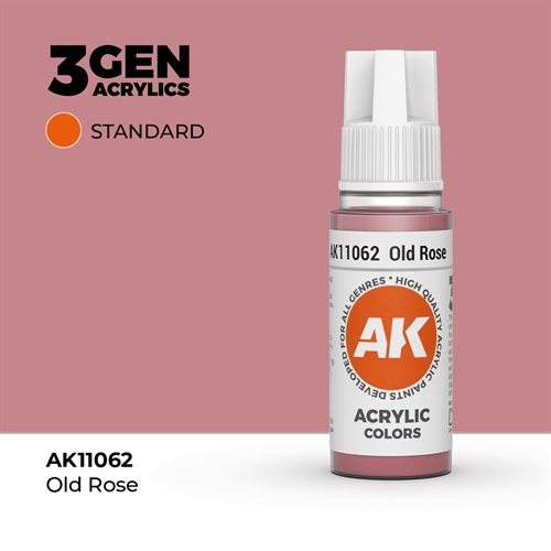 AK11062 Akryl maling, 17 ml, old rose - standard
