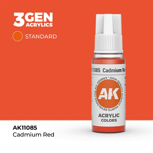 AK11085 Akryl maling, 17 ml, cadmium red - standard