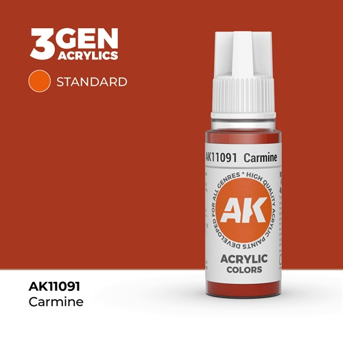 AK11091 Akrylmaling, 17 ml, carmine - standard