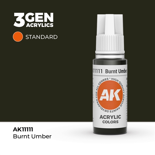 AK11111 Akryl maling, 17 ml, burnt umber - standard