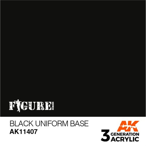 AK11407 BLACK UNIFORM BASE – FIGURES, 17ml