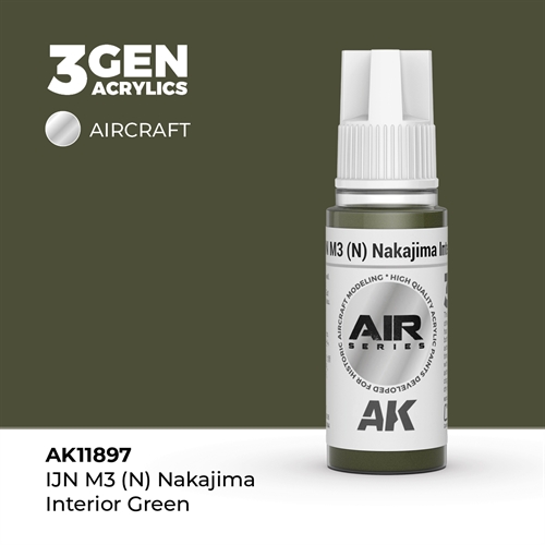 AK 11897 IJN M3 (N) NAKAJIMA INTERIOR GREEN - AIR, 17 ml