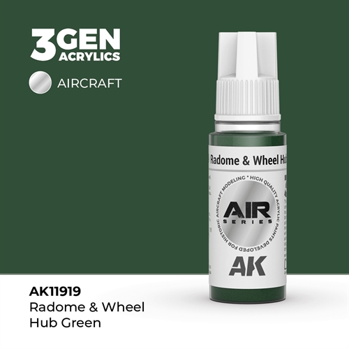 AK 11919 RADOME & WHEEL HUB GREEN - AIR, 17 ml