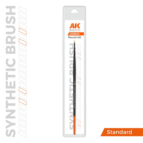 AKB004 SYNTHETIC BRUSH – ROUND 4/0