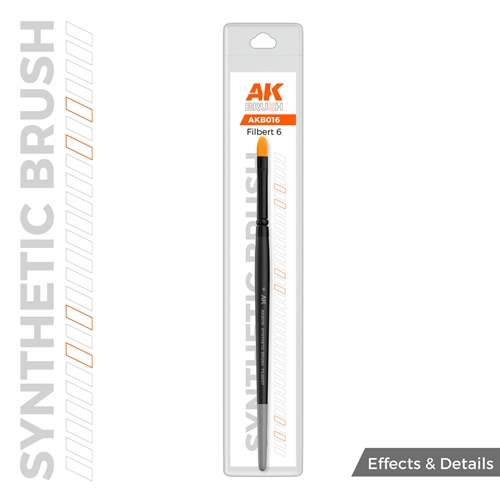 AKB016 SYNTHETIC BRUSH – FILBERT 6