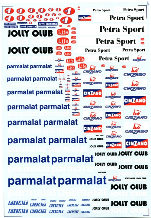 DMC Decals SP-077 Italian sponsor decals 1/24 - 1/32 - 1/43