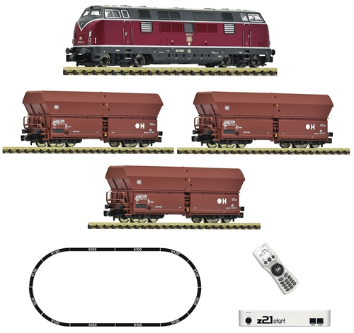 Fleischmann 5170003 z21 start Digital set: Diesel locomotive BR 221 with freight train, DB, Gauge N