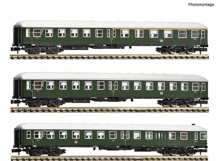 Fleischmann 6260011 3-tlg. Set: Mitteleinstiegswagen, DB, ep III, SPOR N, KOMMENDE NYHED 2023