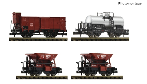 Fleischmann 6660120 4-piece set: freight train, DRG, ep II, TRACK N