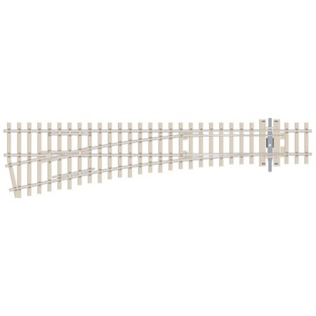 Peco SL-E1096 Track switch with concrete sleeper, left, code 75