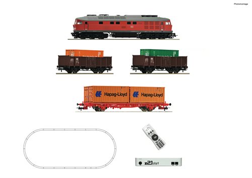 Roco 5110003 z21 start Digitalset: Diesellokomotive BR 232 mit Güterzug, DB AG , ep VI, KOMMENDE NYHED 2023