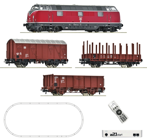Roco 5110008 z21 start Digital set: Diesel locomotive BR 221 with freight train, DB, H0