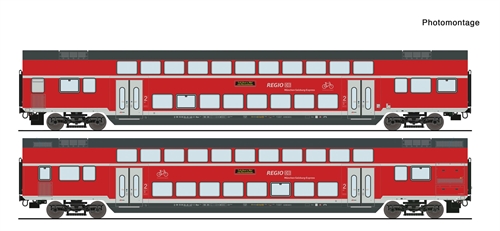 Roco 6200145 2-part set: Double-decker carriages, DB AG, ep VI