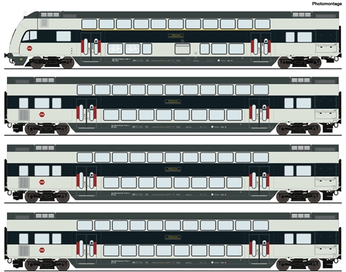 Roco 64175 2-tlg. Set: Karlsruher Zug, DB, ep VI, DC,  H0 KOMMENDE NYHED 2022