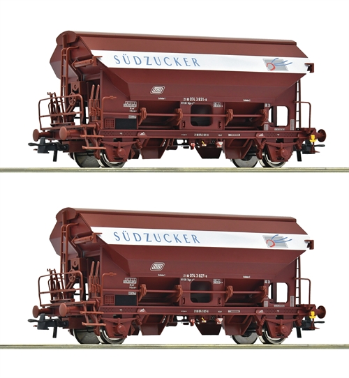  Roco 6600124 2-piece set: Wagons with swing roof, DB
