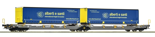 Roco 6600137 Articulated double pocket wagon T3000e, Hupac, ep VI