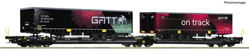 Roco 6600170 Articulated double pocket wagon T3000e, TX Logistik, Various private railways, ep VI, H0