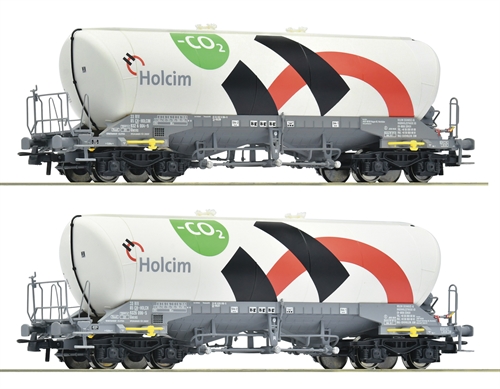 Roco 6600192 2-part Silo tank wagon set, Holcim, H0