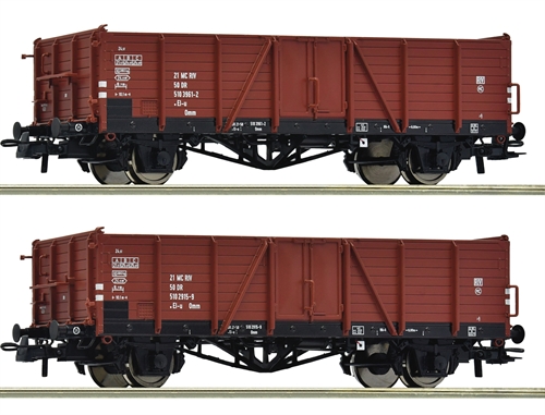 Roco 6600194 2-piece set: Open freight cars, DR