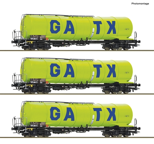 Roco 6600277 3 part. Set: Tankers, GATX COMING NEW 2026