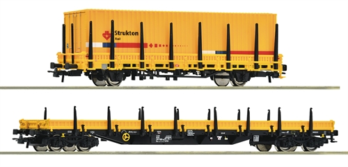Roco 77029 2-piece set, stick rail cars, Strukton Rail, ep VI