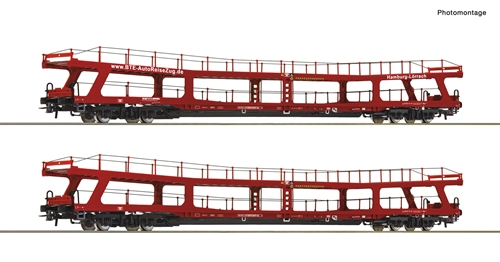 Roco 77047 2-piece set Car transport wagons, BTE, Ep VI, H0