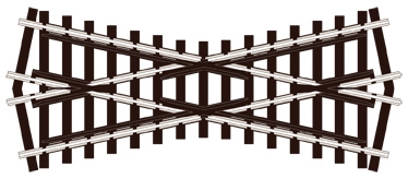 Peco SL-93 Short cross 24 degrees - Code 100