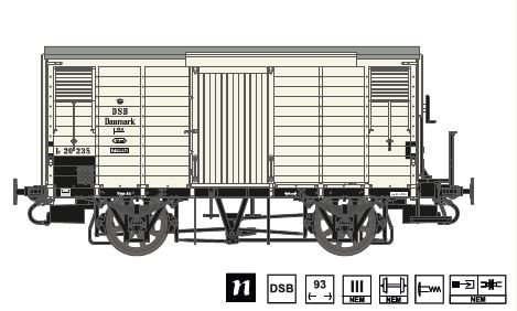 Dekas DK-872112 DSB IV 20235, Liggende T-påskrifter, stjernehjul, ca 1952-1956