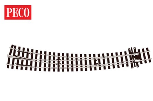 Peco SL-e1487 Curved turnout, large radius, left, H0m, code 75