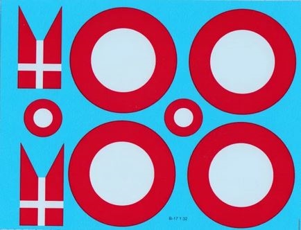  DMC Decals B-17 RDAF Danish flags and cockades 1:32