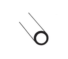 Plastruct 90607 Polystyrene tube, Ø 7.9mm length 38.1 cm, 6 pcs