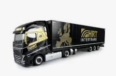 Herpa 957076 Volvo FH Gl. XL 2020 Lowliner canvas curtain semi-trailer "HRT Intertrans", H0