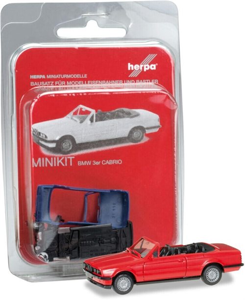 Herpa 012225 Minikit BMW 3er Cabrio, blue, H0