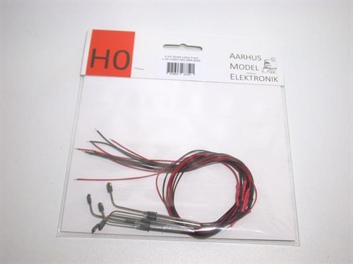 Aarhus Model Elektronik 0006 6 cm gadelampe, 10 stk pakke, H0